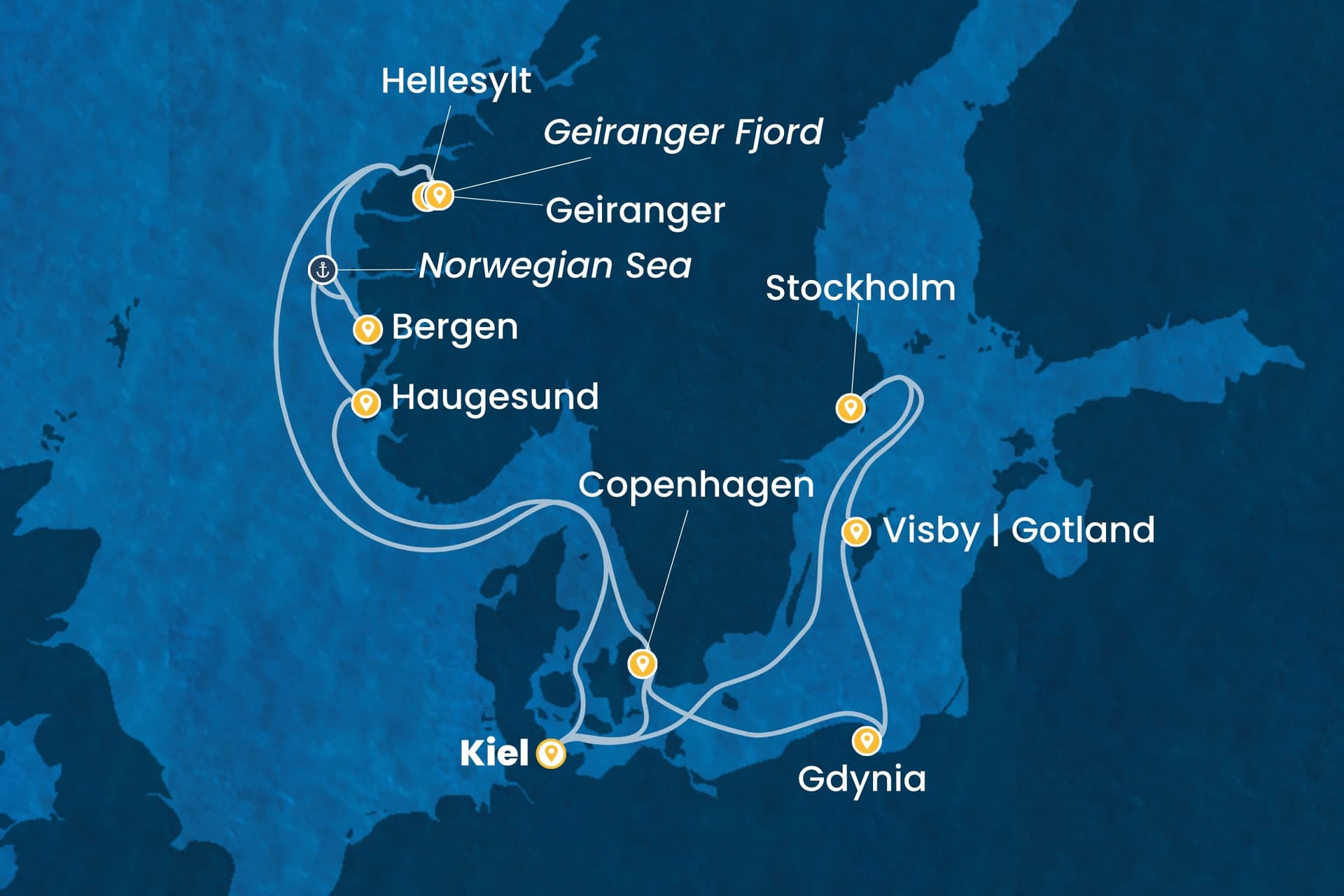 14 nights North European cruise on Costa Diadema 
from 🇩🇪 Kiel 