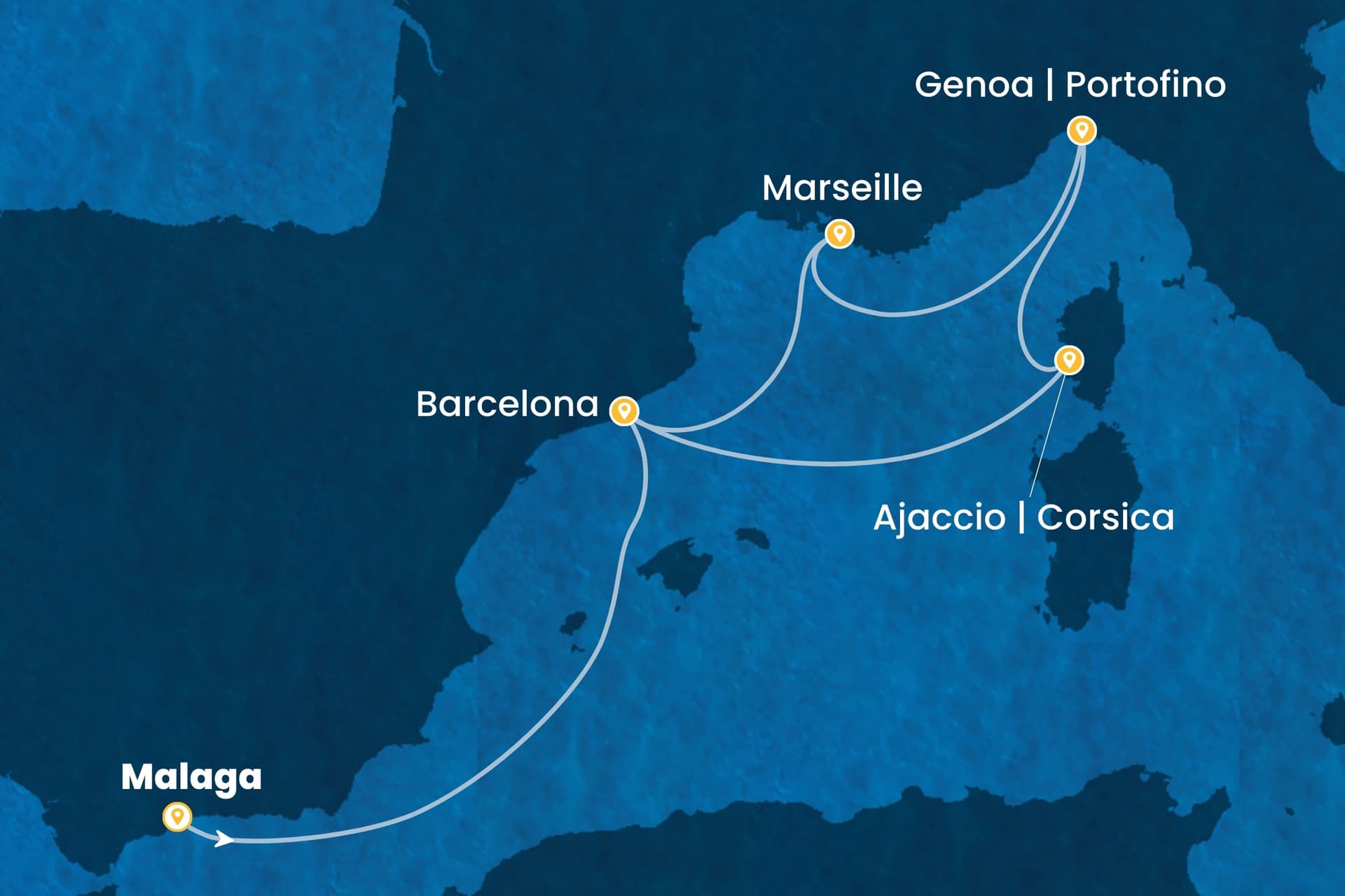 6 nights cruise on Costa Fascinosa 
from 🇪🇸 Málaga to 🇪🇸 Barcelona 