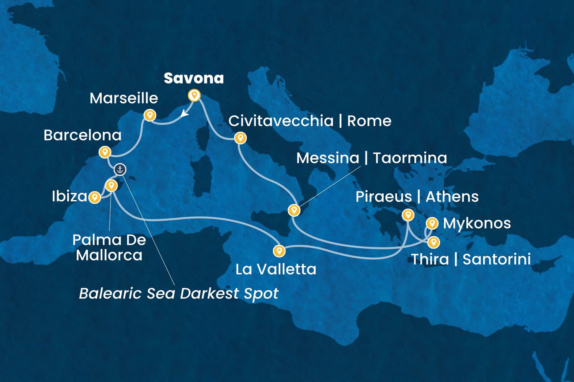 14 nights cruise on Costa Serena 
from 🇮🇹 Savona 