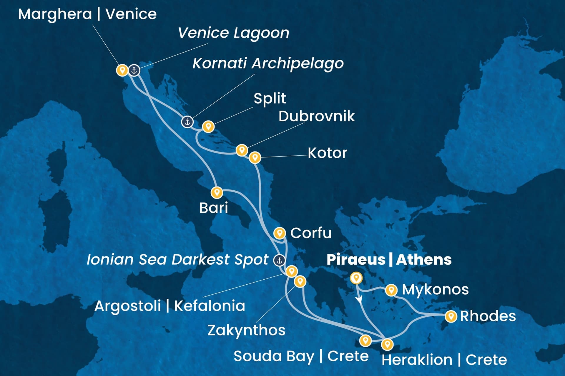 13 nights cruise on Costa Deliziosa 
from 🇬🇷 Piraeus 