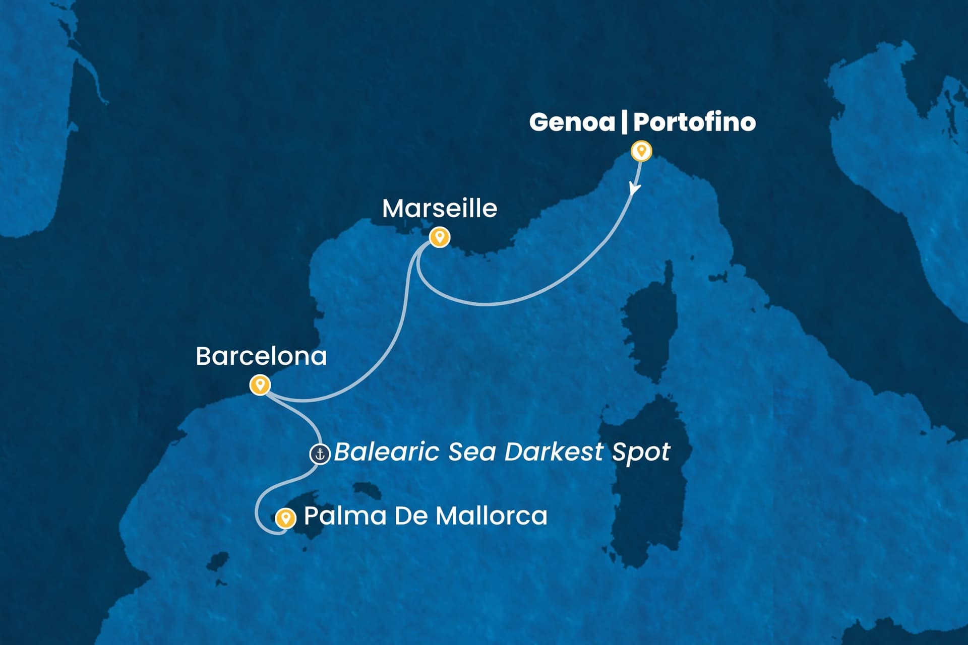 3 nights cruise on Costa Toscana 
from 🇮🇹 Genoa to 🇪🇸 Palma de Mallorca 