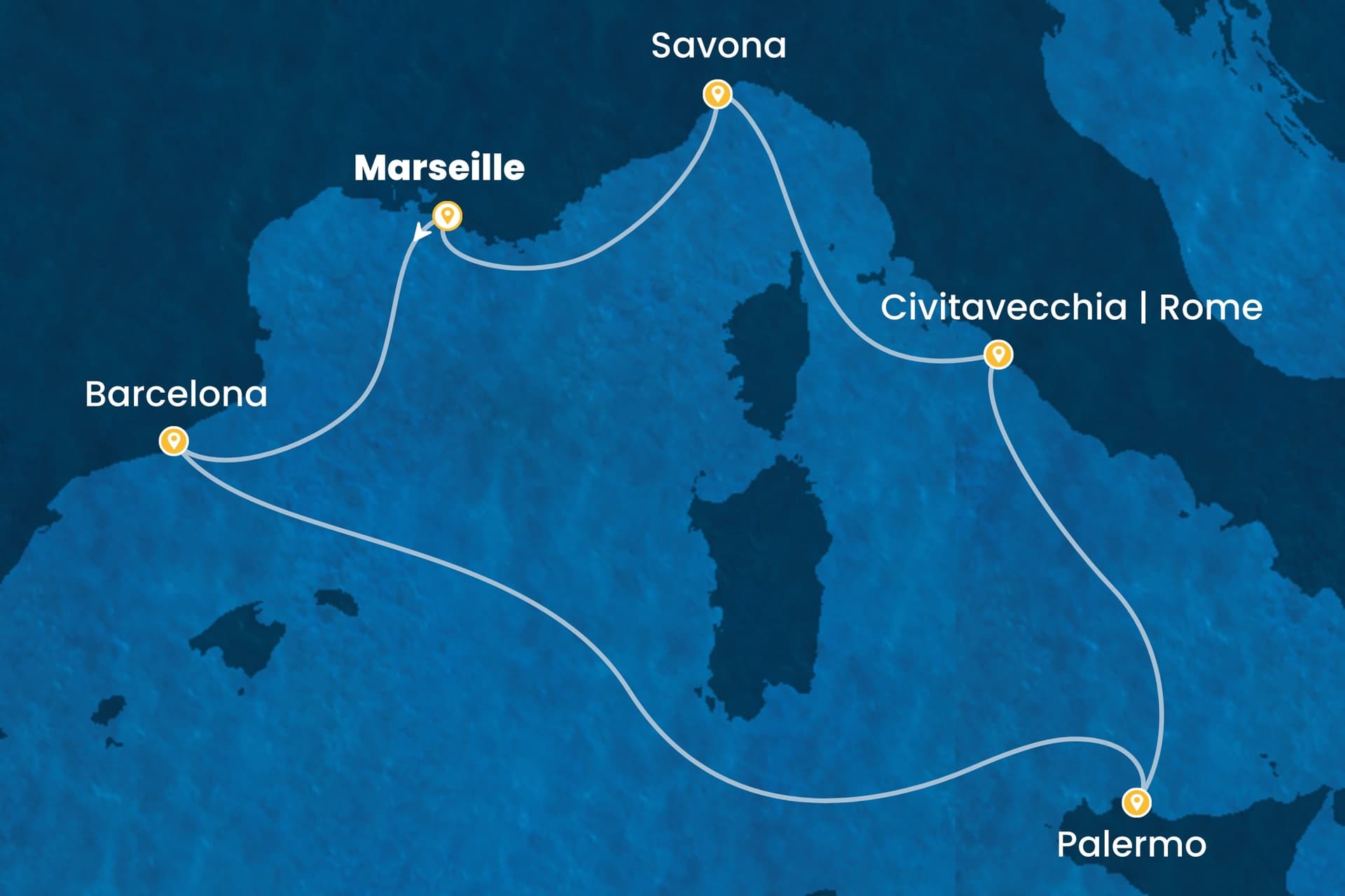 6 nights cruise on Costa Toscana 
from 🇫🇷 Marseille 