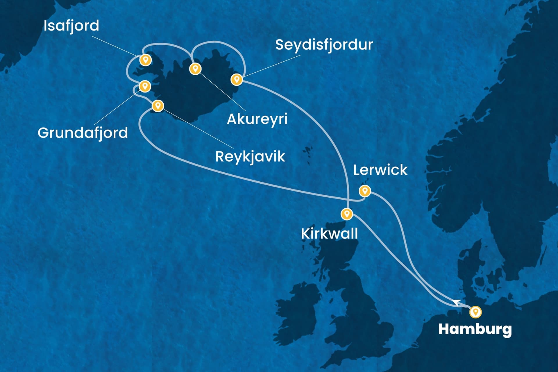 12 nights North European cruise on Costa Favolosa 
from 🇩🇪 Hamburg 
