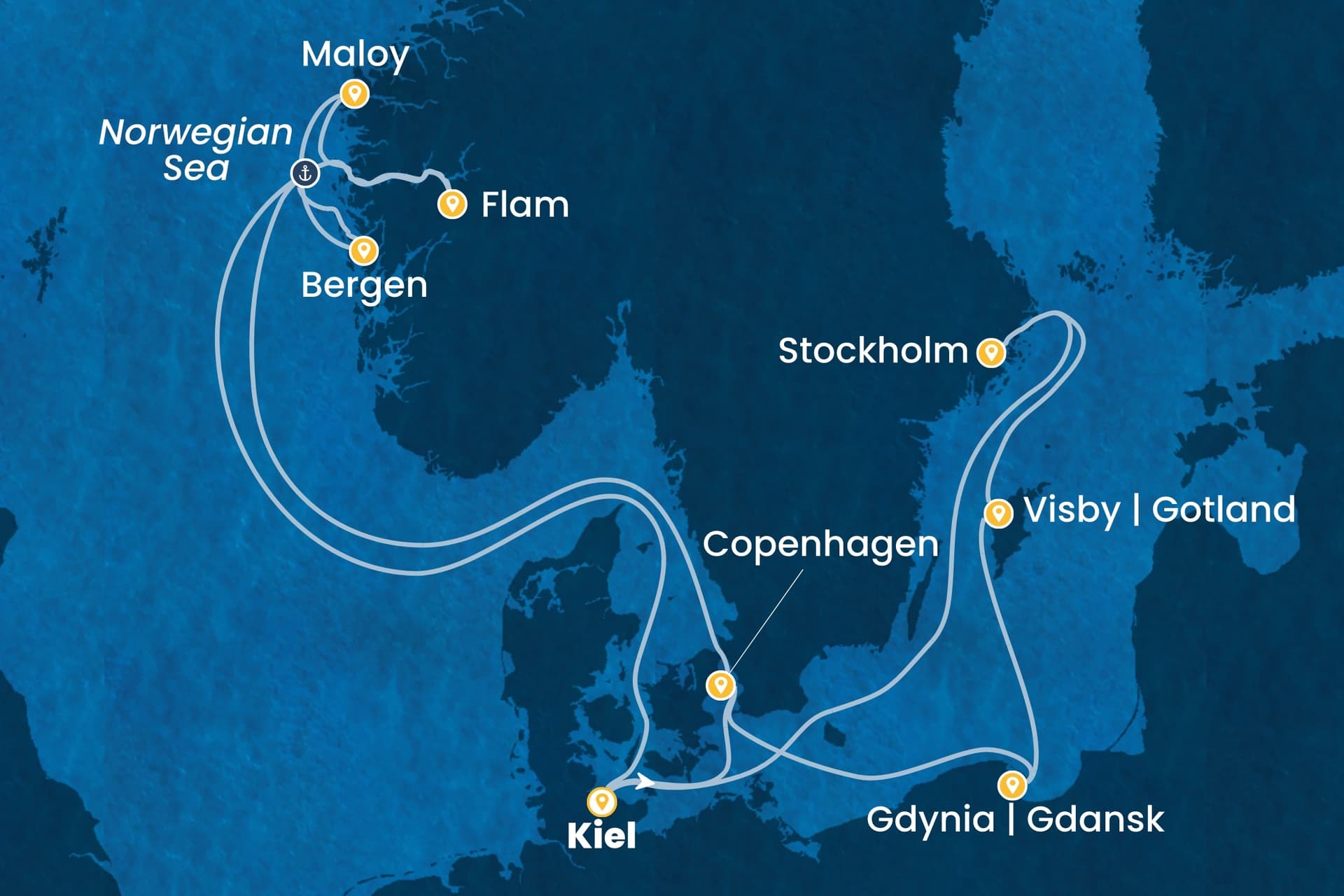 14 nights North European cruise on Costa Diadema 
from 🇩🇪 Kiel 
