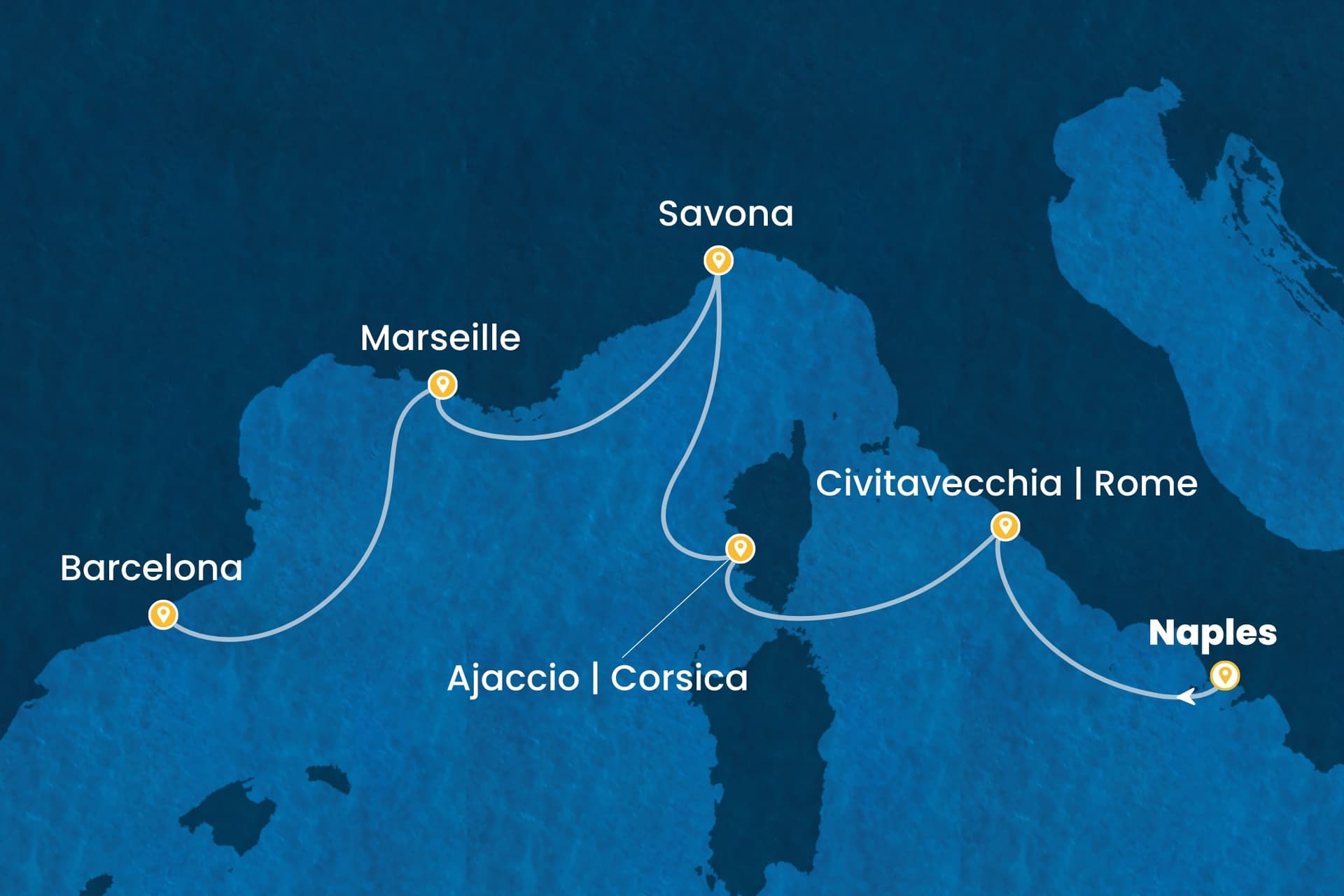 5 nights cruise on Costa Fascinosa
from ๐ฎ๐น Naples to ๐ช๐ธ Barcelona
