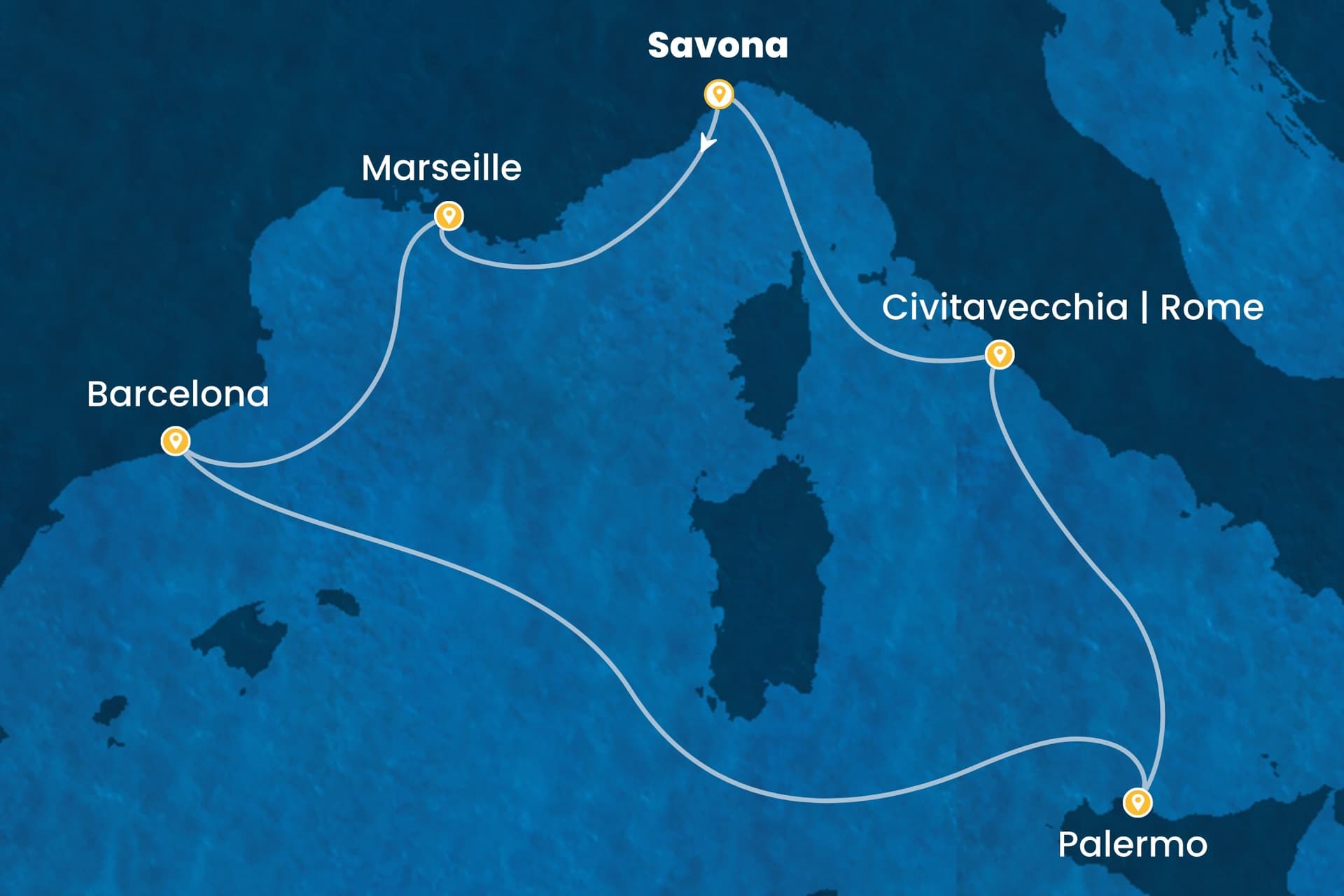 6 nights cruise on Costa Toscana 
from 🇮🇹 Savona 