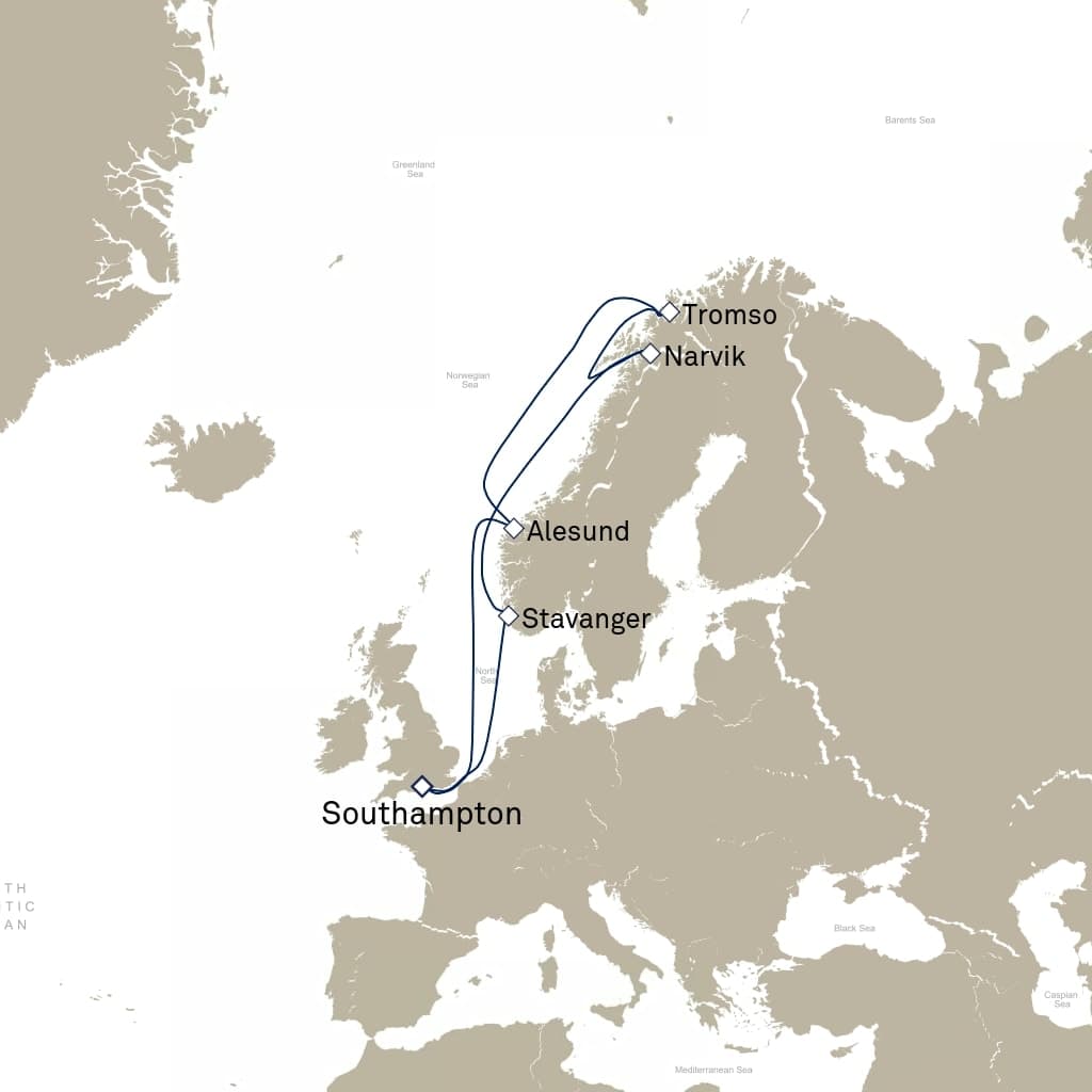 12 nights North European cruise on Queen Anne 
from 🇬🇧 Southampton 