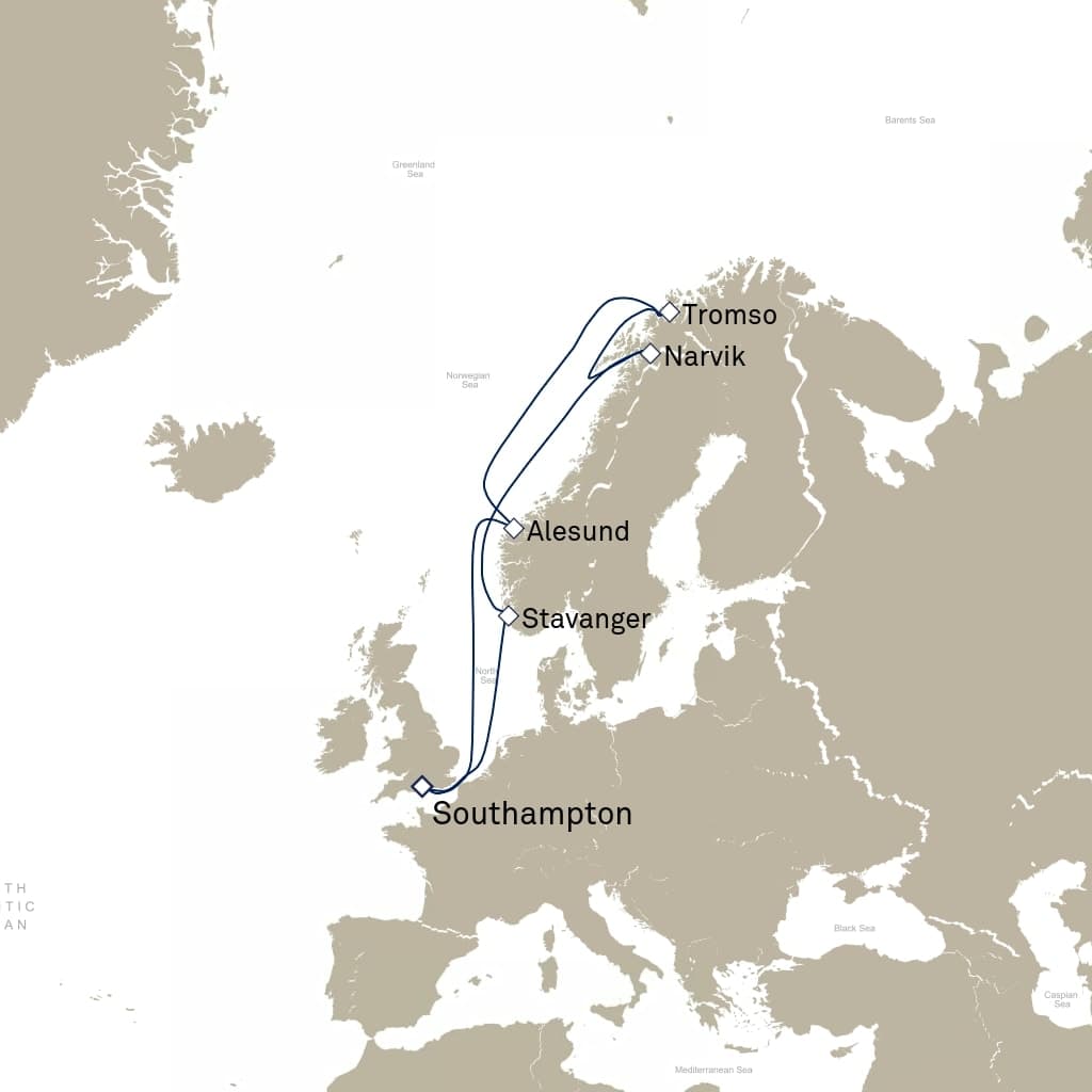 12 nights North European cruise on Queen Anne 
from 🇬🇧 Southampton 