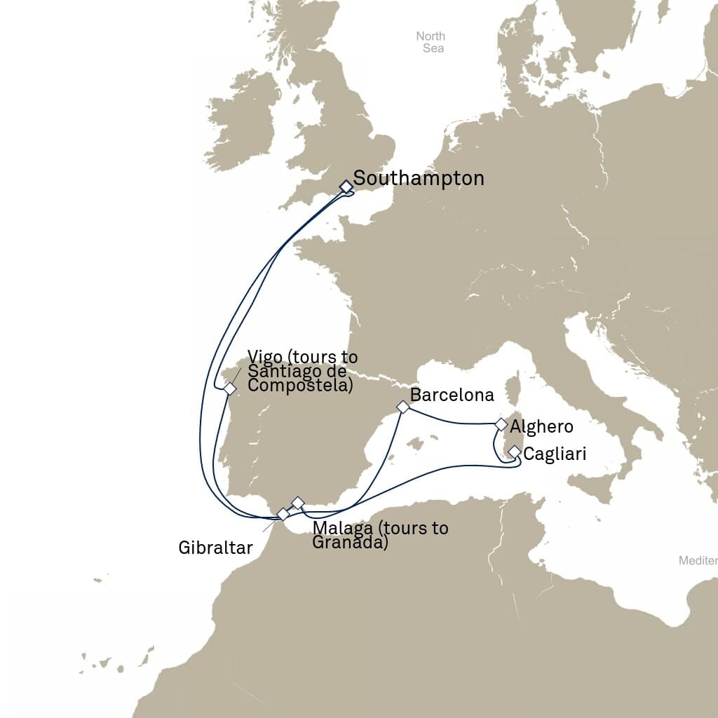 14 nights Mediterranean cruise on Queen Anne
from 🇬🇧 Southampton