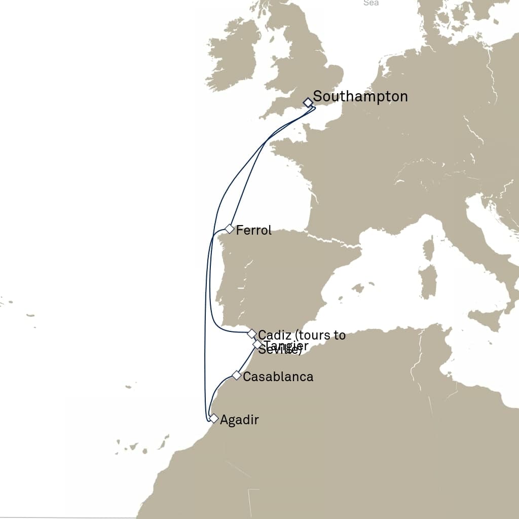 11 nights Mediterranean cruise on Queen Anne 
from 🇬🇧 Southampton 
