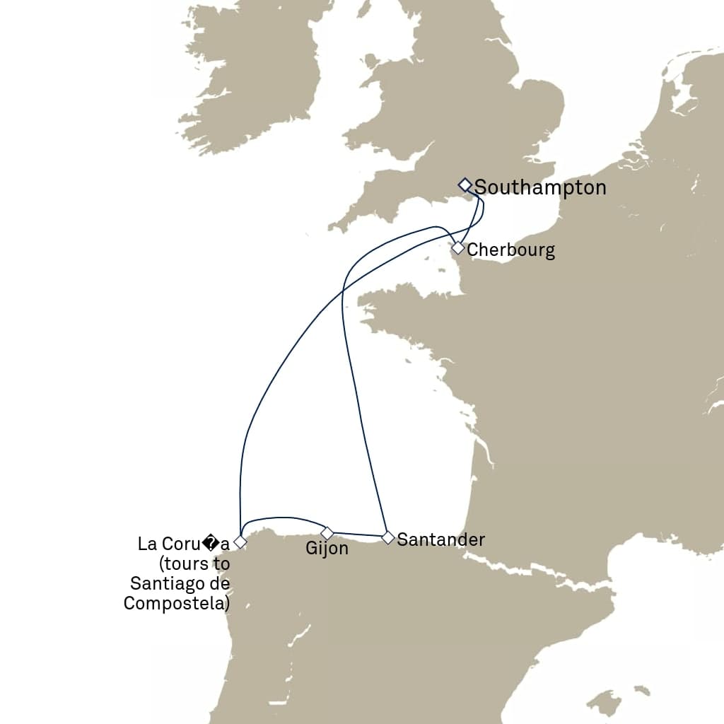 7 nights Mediterranean cruise on Queen Anne 
from 🇬🇧 Southampton 