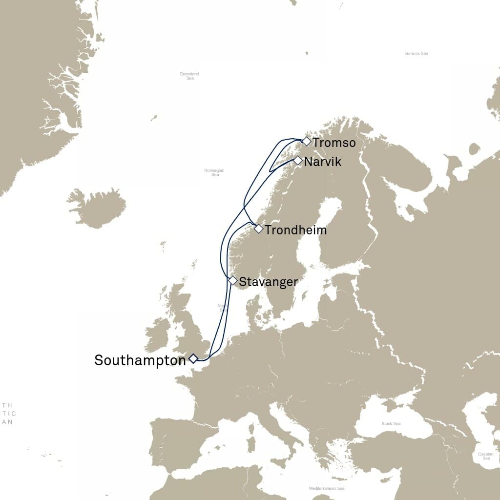 12 nights North European cruise on Queen Anne 
from 🇬🇧 Southampton 