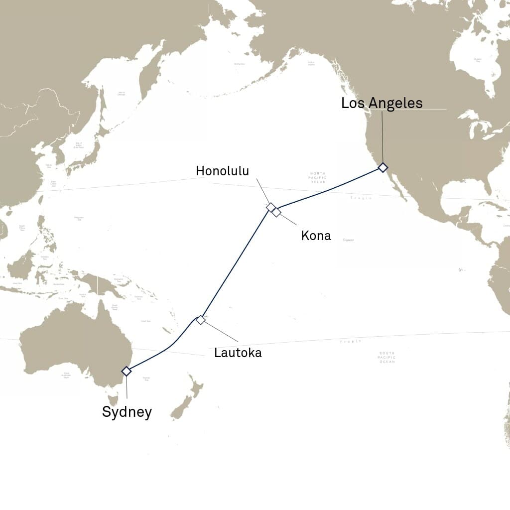 19 nights Mediterranean cruise on Queen Anne 
from 🇺🇸 Los Angeles to 🇦🇺 Sydney 