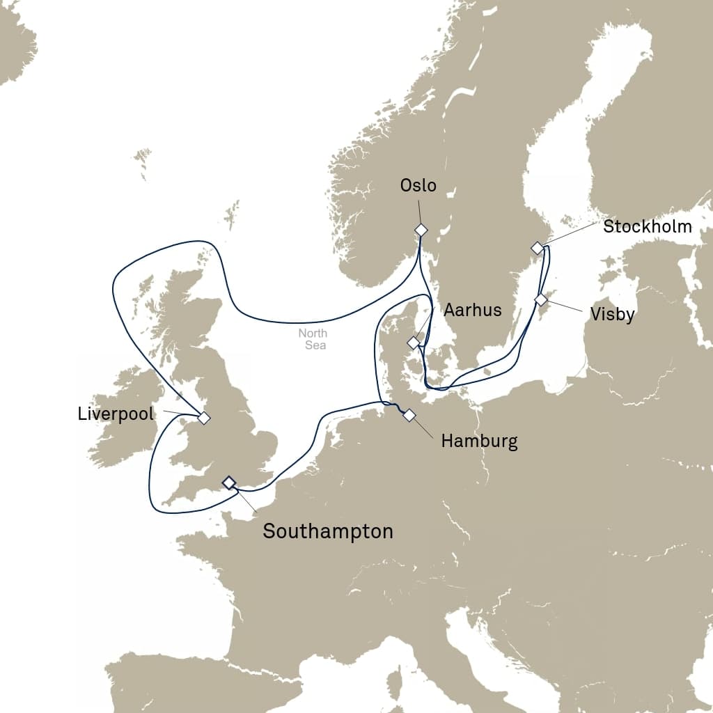 16 nights Mediterranean cruise on Queen Anne 
from 🇬🇧 Southampton 