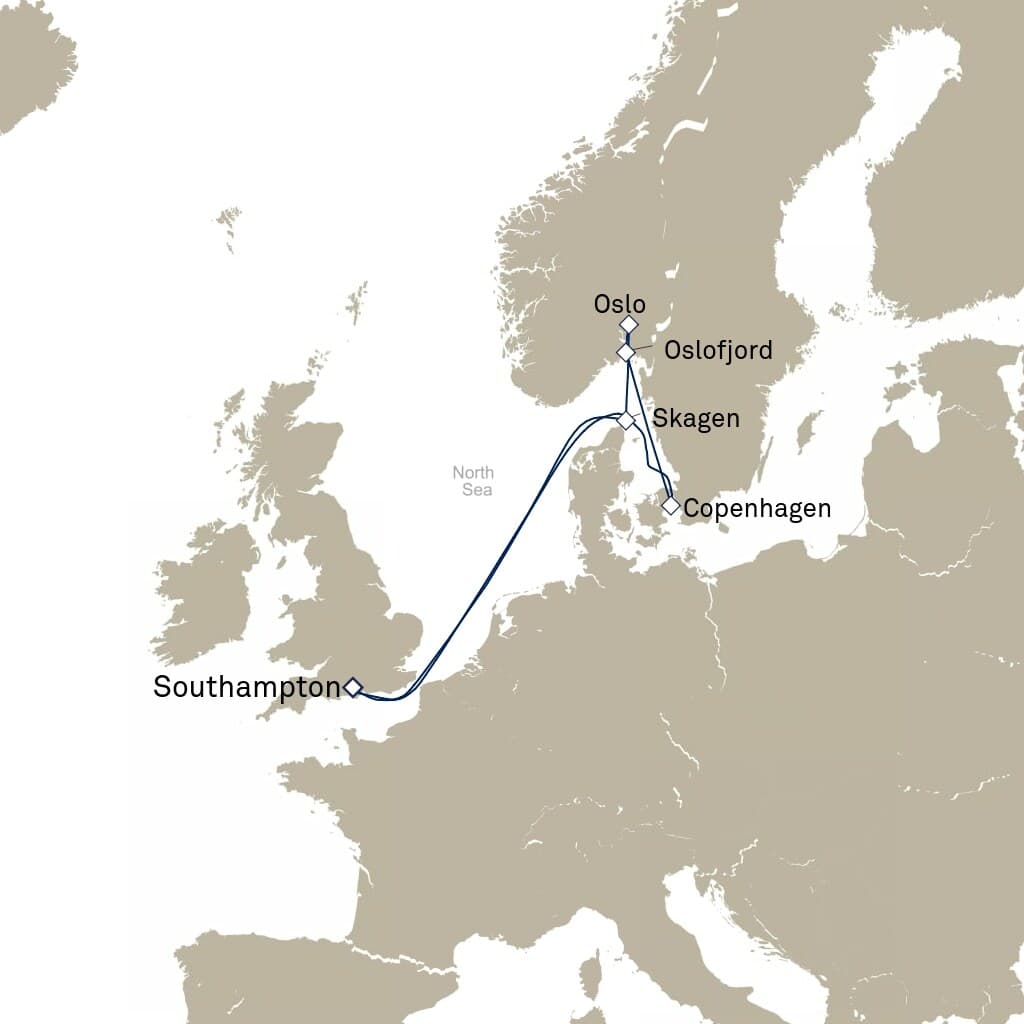 7 nights North European cruise on Queen Anne 
from 🇬🇧 Southampton 