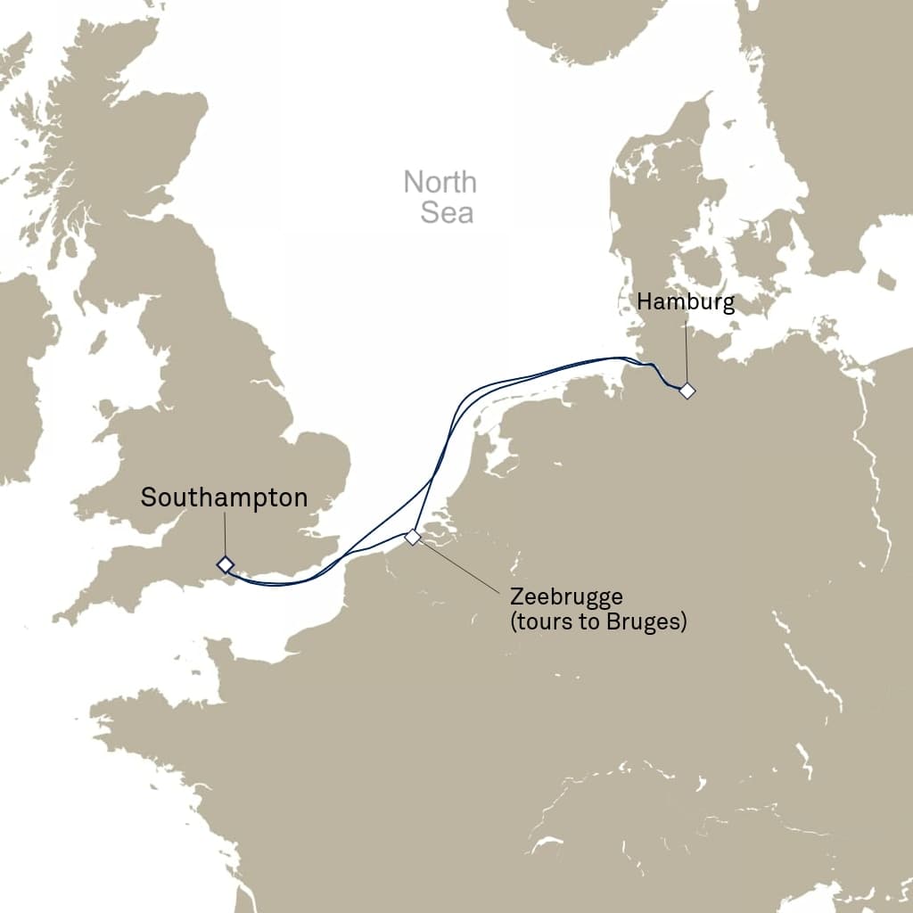 5 nights Mediterranean cruise on Queen Mary 2 
from 🇬🇧 Southampton 