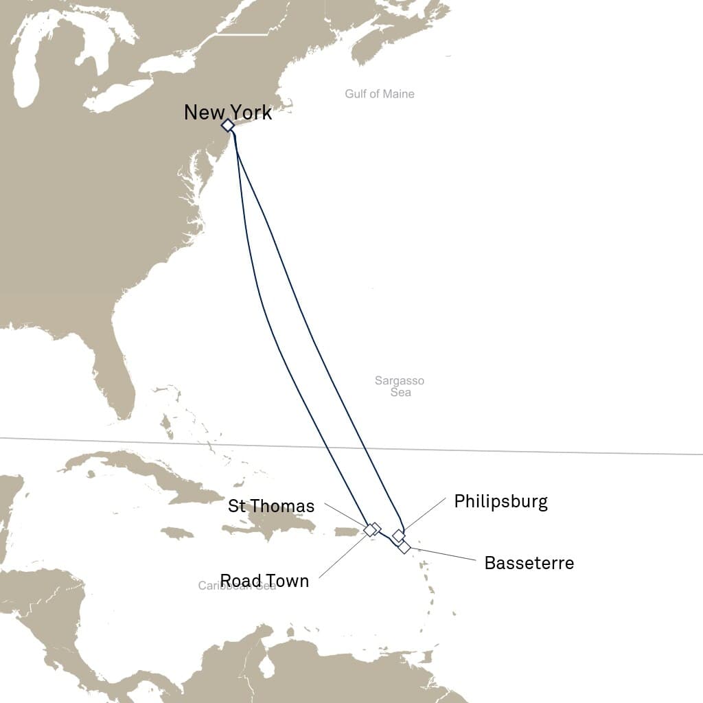 11 nights Caribbean cruise on Queen Mary 2 
from 🇺🇸 New York 