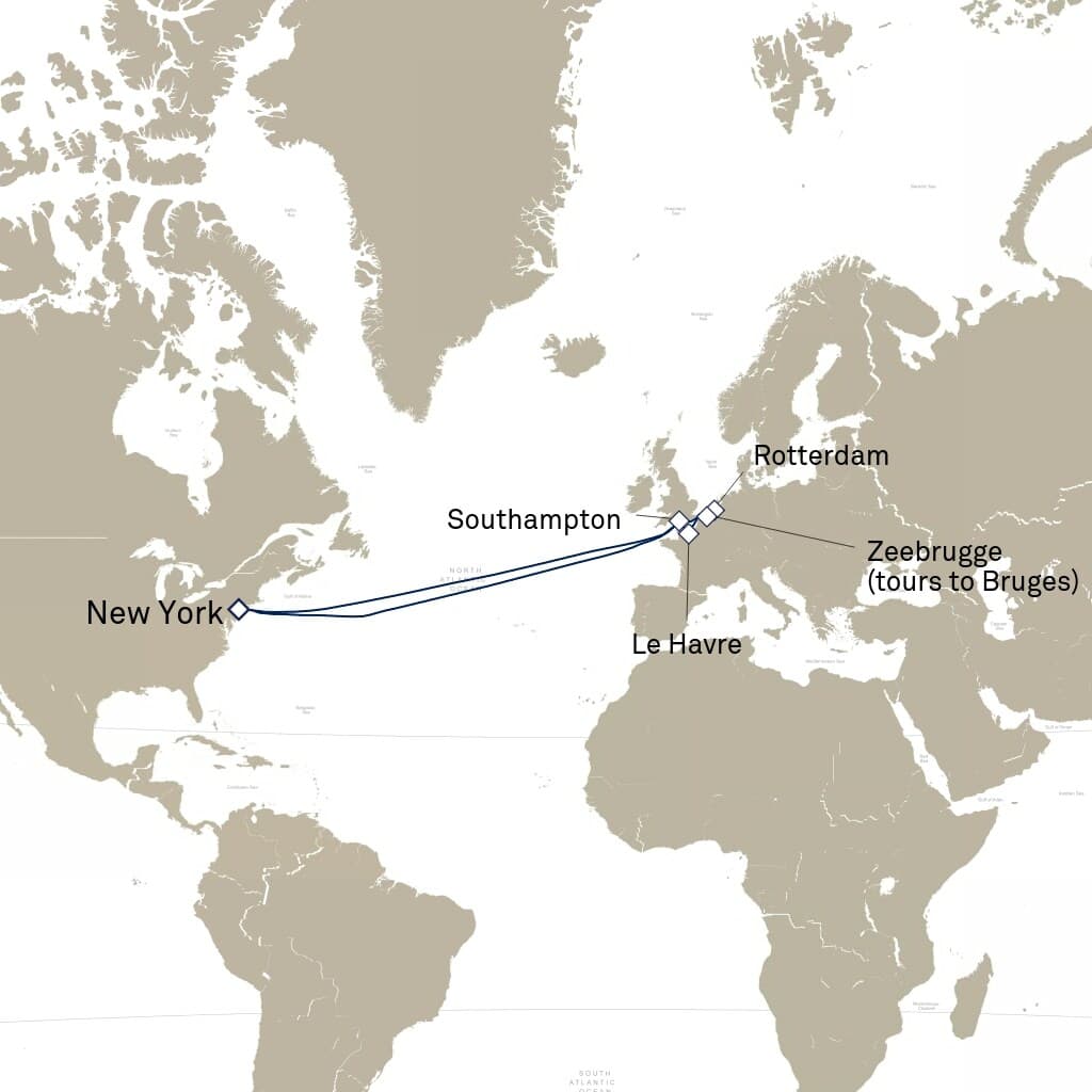 21 nights Transatlantic cruise on Queen Mary 2 
from 🇺🇸 New York 