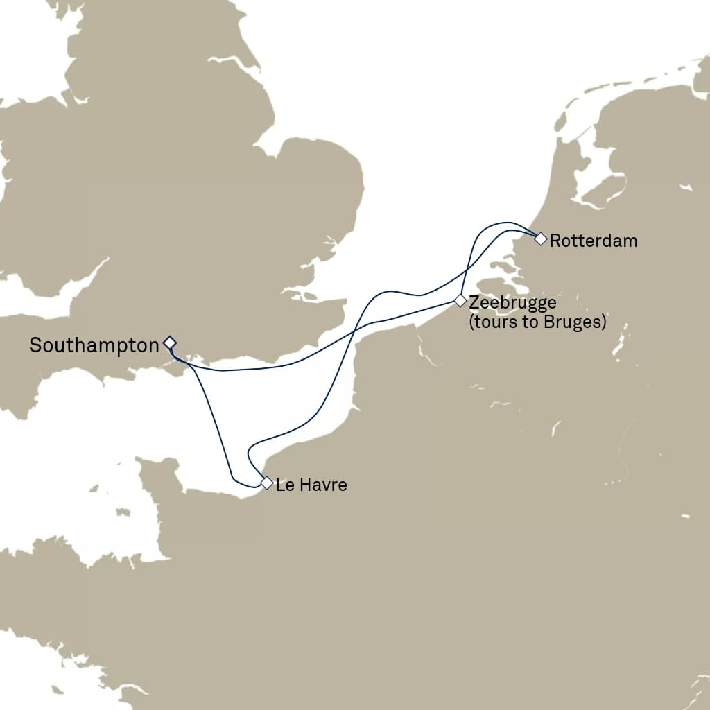 7 nights Mediterranean cruise on Queen Mary 2 
from 🇬🇧 Southampton 