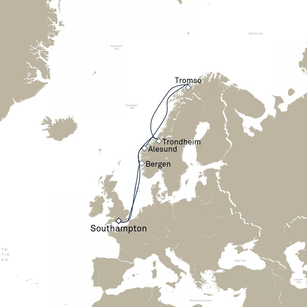 12 nights North European cruise on Queen Mary 2 
from 🇬🇧 Southampton 