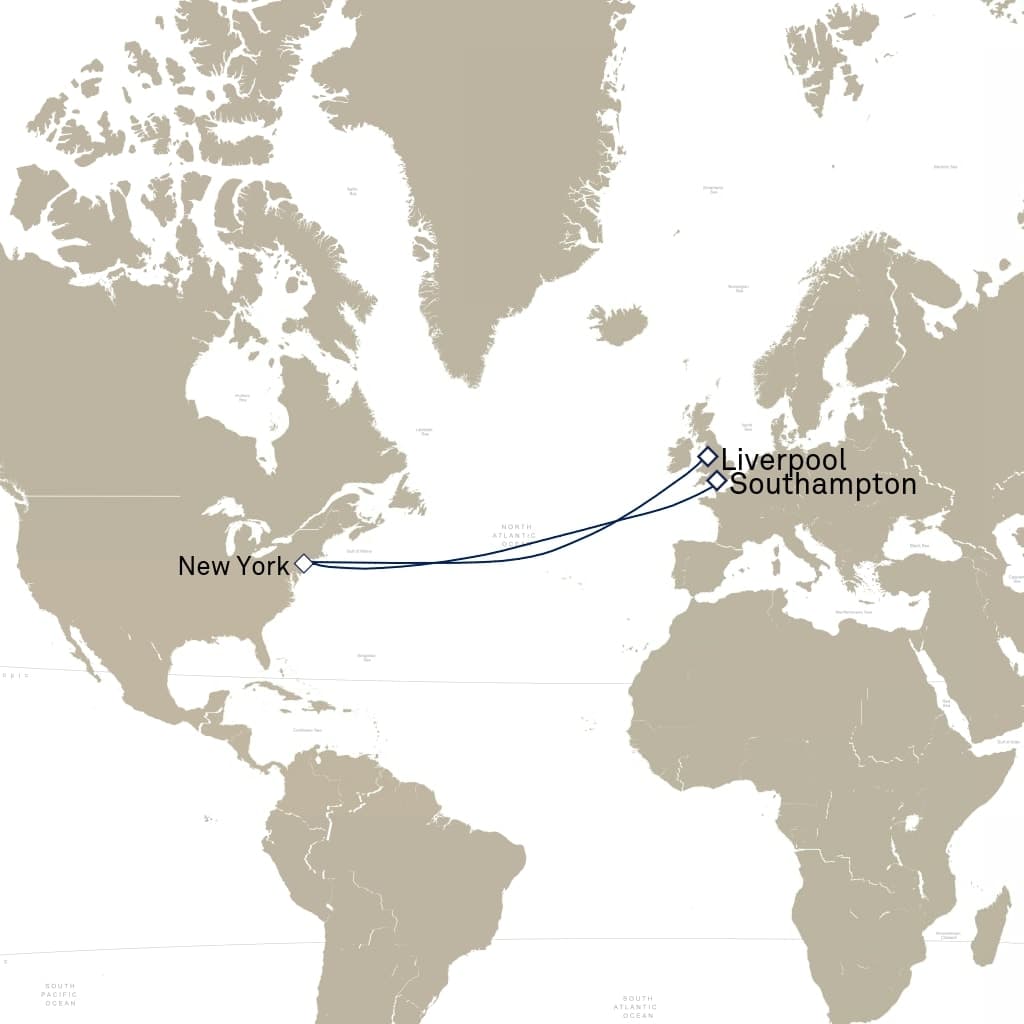 15 nights Mediterranean cruise on Queen Mary 2 
from 🇬🇧 Southampton to 🇬🇧 Liverpool 