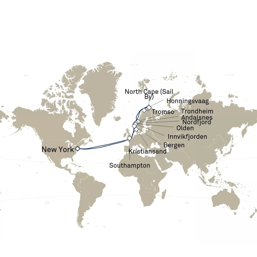 28 nights North European cruise on Queen Mary 2 
from 🇺🇸 New York 
