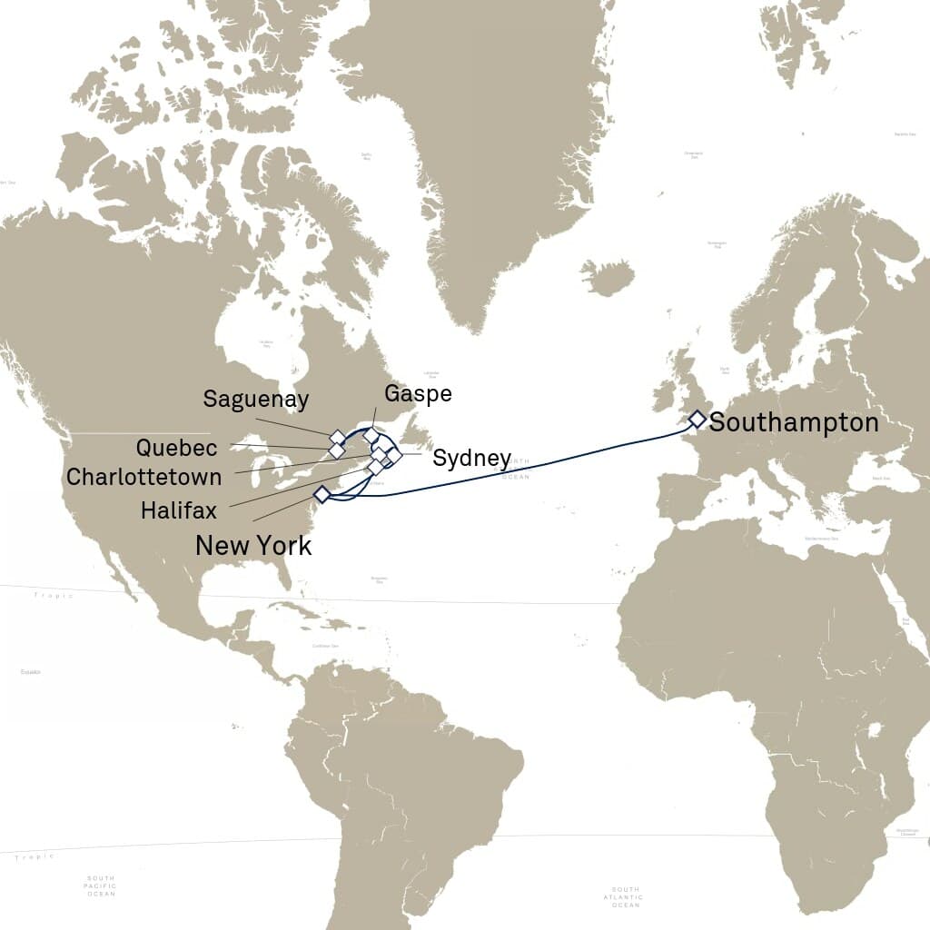 21 nights Transatlantic cruise on Queen Mary 2 
from 🇺🇸 New York to 🇬🇧 Southampton 