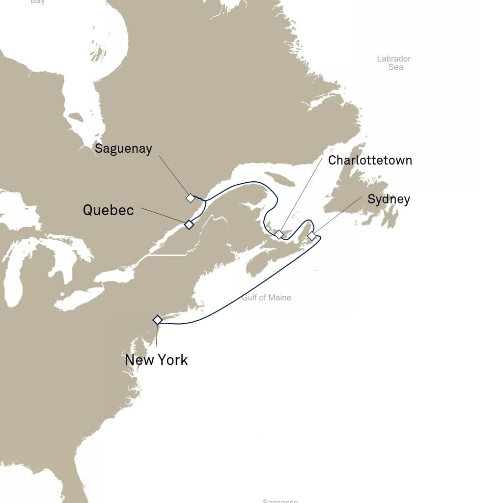 7 nights North East American cruise on Queen Mary 2 
from 🇨🇦 Quebec City to 🇺🇸 New York 