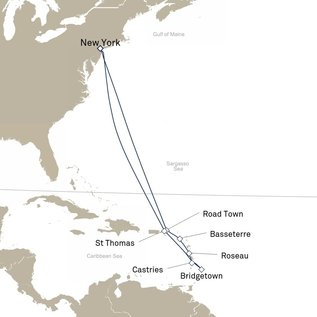 14 nights Caribbean cruise on Queen Mary 2 
from 🇺🇸 New York 