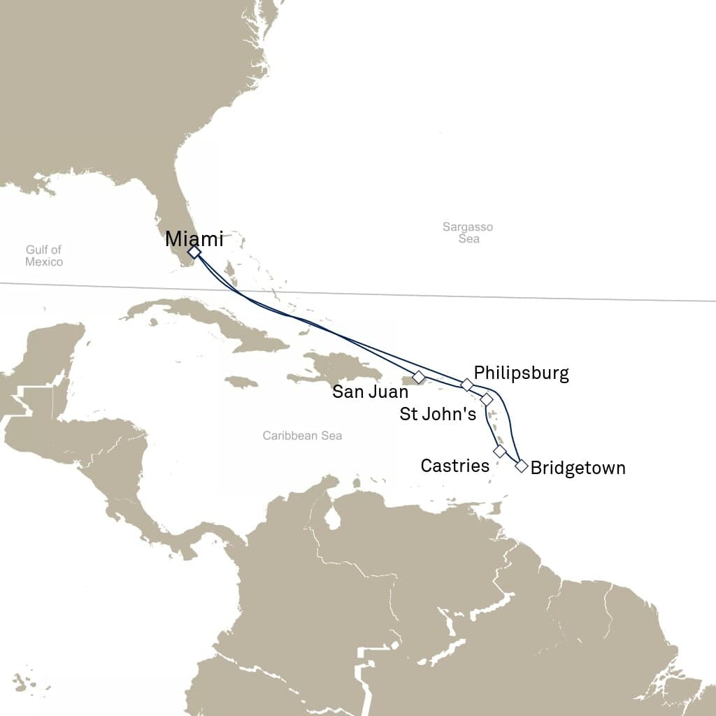 12 nights Caribbean cruise on Queen Elizabeth 
from 🇺🇸 Miami 