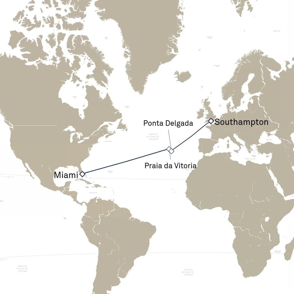 12 nights Mediterranean cruise on Queen Elizabeth
from 🇺🇸 Miami to 🇬🇧 Southampton