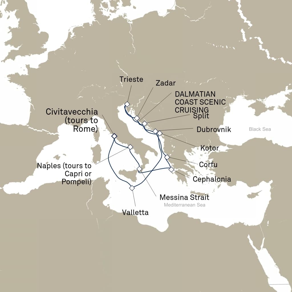 14 nights Mediterranean cruise on Queen Elizabeth
from 🇮🇹 Civitavecchia