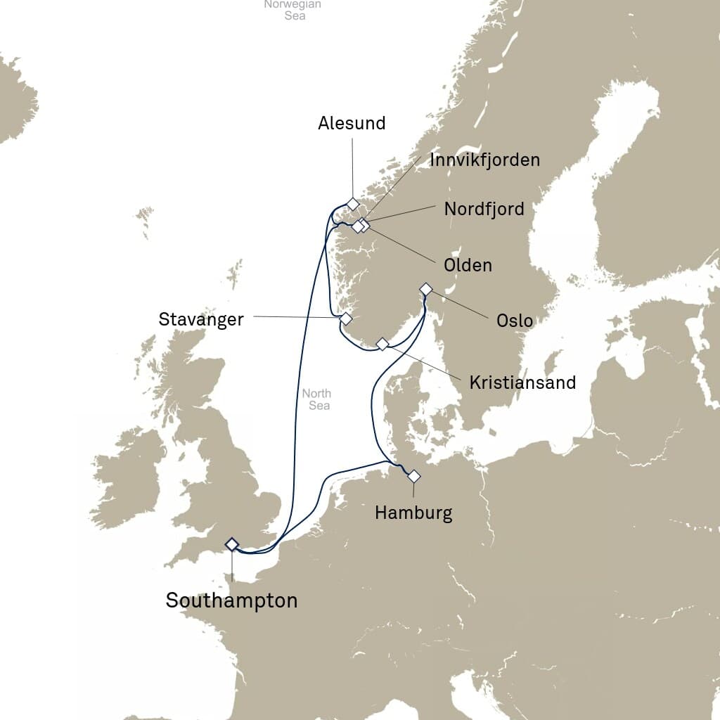 12 nights North European cruise on Queen Victoria 
from 🇬🇧 Southampton 