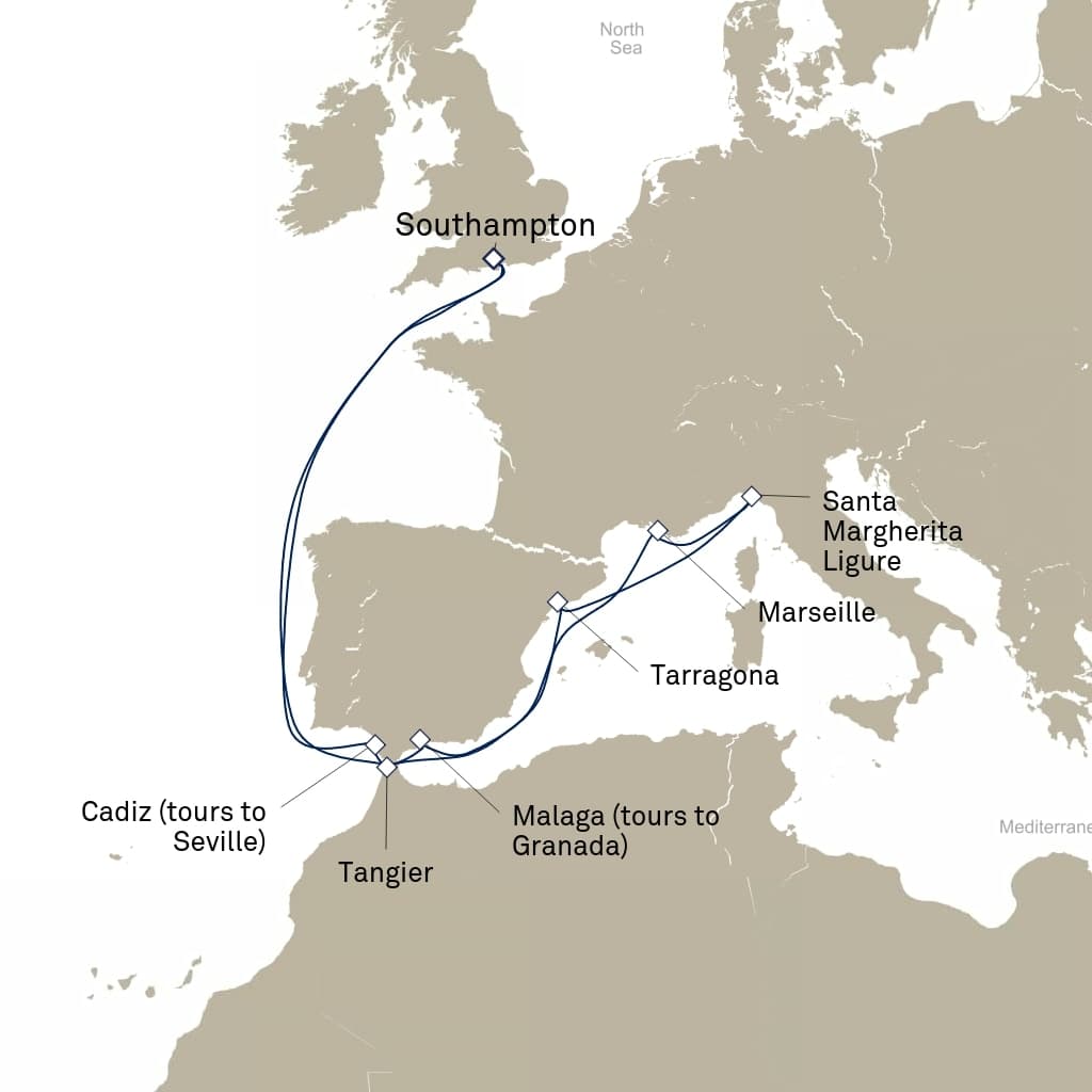 14 nights Mediterranean cruise on Queen Victoria 
from 🇬🇧 Southampton 