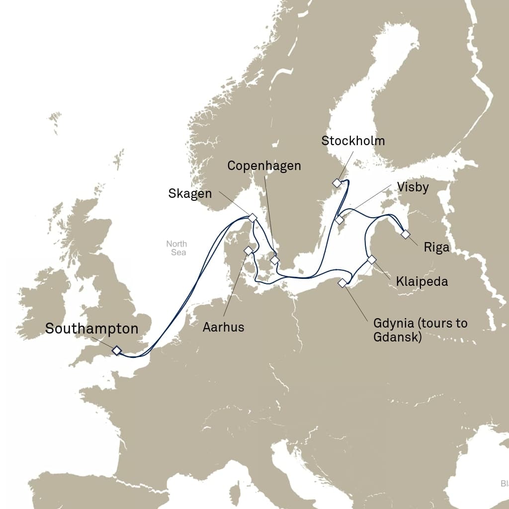 16 nights North European cruise on Queen Victoria
from ๐ฌ๐ง Southampton