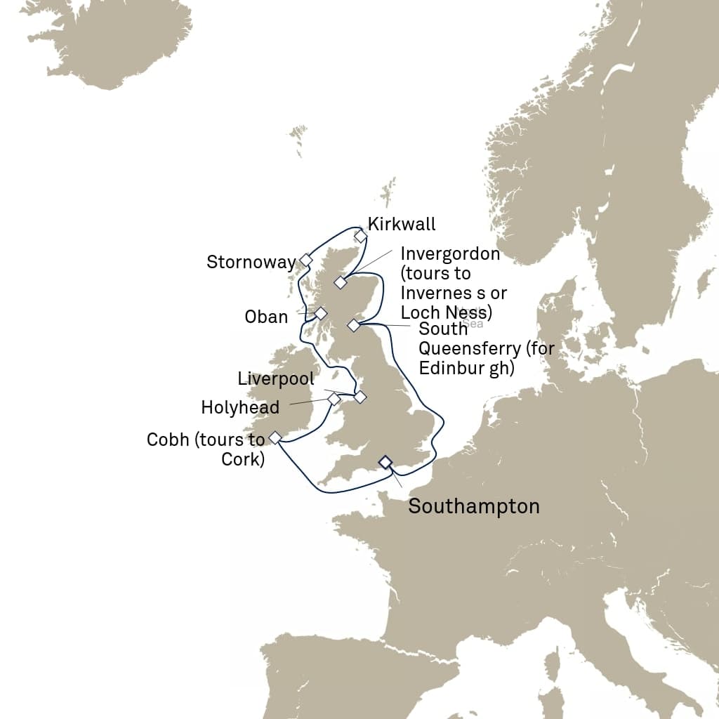 14 nights North European cruise on Queen Victoria 
from 🇬🇧 Southampton 