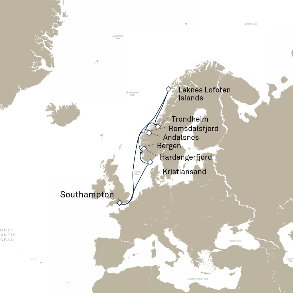 12 nights North European cruise on Queen Victoria 
from 🇬🇧 Southampton 