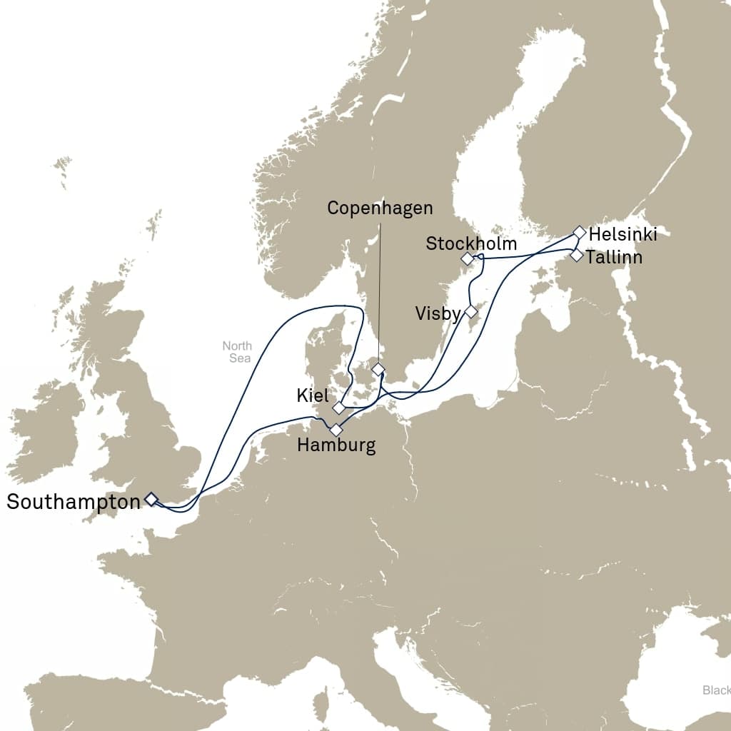 14 nights North European cruise on Queen Victoria 
from 🇬🇧 Southampton 