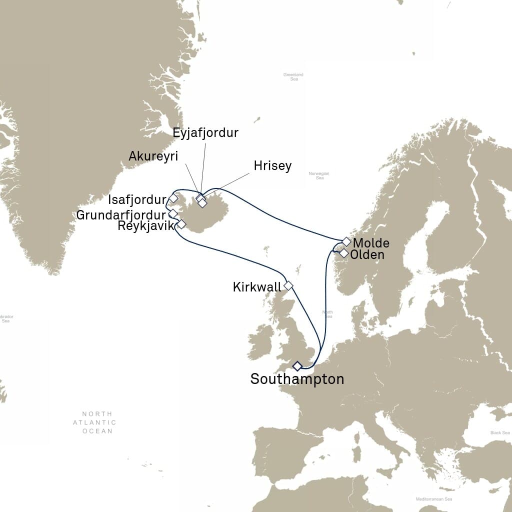 16 nights North European cruise on Queen Victoria 
from 🇬🇧 Southampton 