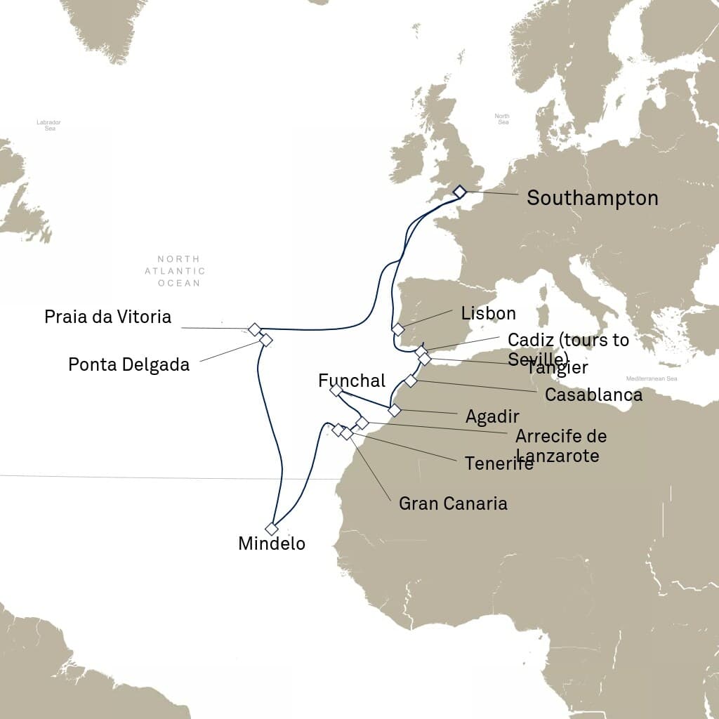28 nights Mediterranean cruise on Queen Victoria
from ๐ฌ๐ง Southampton
