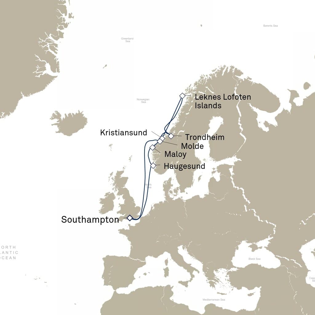 12 nights North European cruise on Queen Victoria 
from 🇬🇧 Southampton 