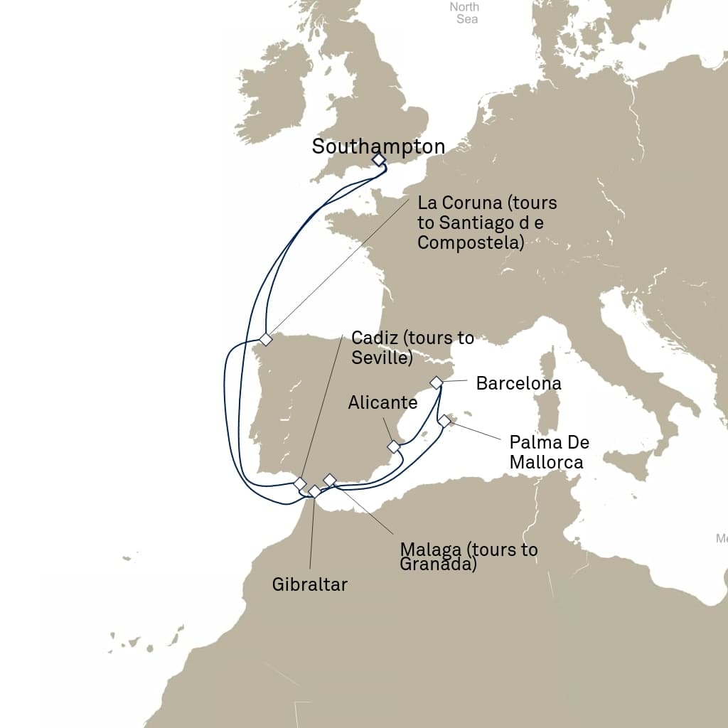 14 nights Mediterranean cruise on Queen Victoria 
from 🇬🇧 Southampton 