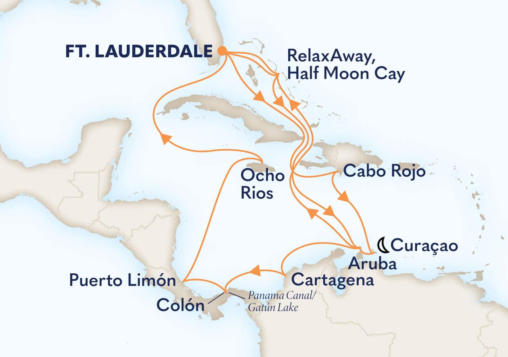 21 nights Caribbean cruise on Nieuw Amsterdam 
from 🇺🇸 Fort Lauderdale 