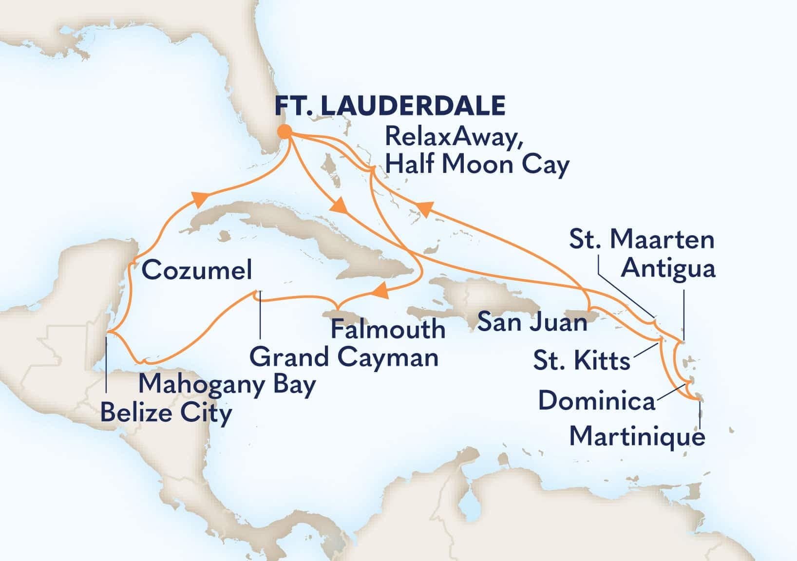 21 nights Caribbean cruise on Rotterdam 
from 🇺🇸 Fort Lauderdale 