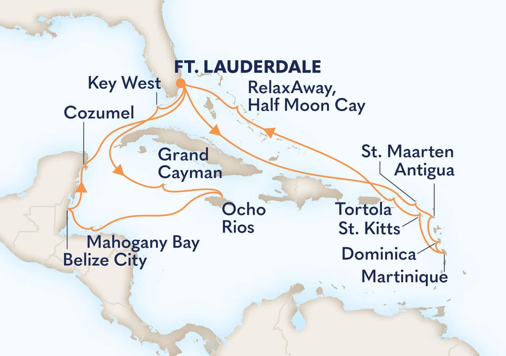 21 nights Caribbean cruise on Rotterdam 
from 🇺🇸 Fort Lauderdale 