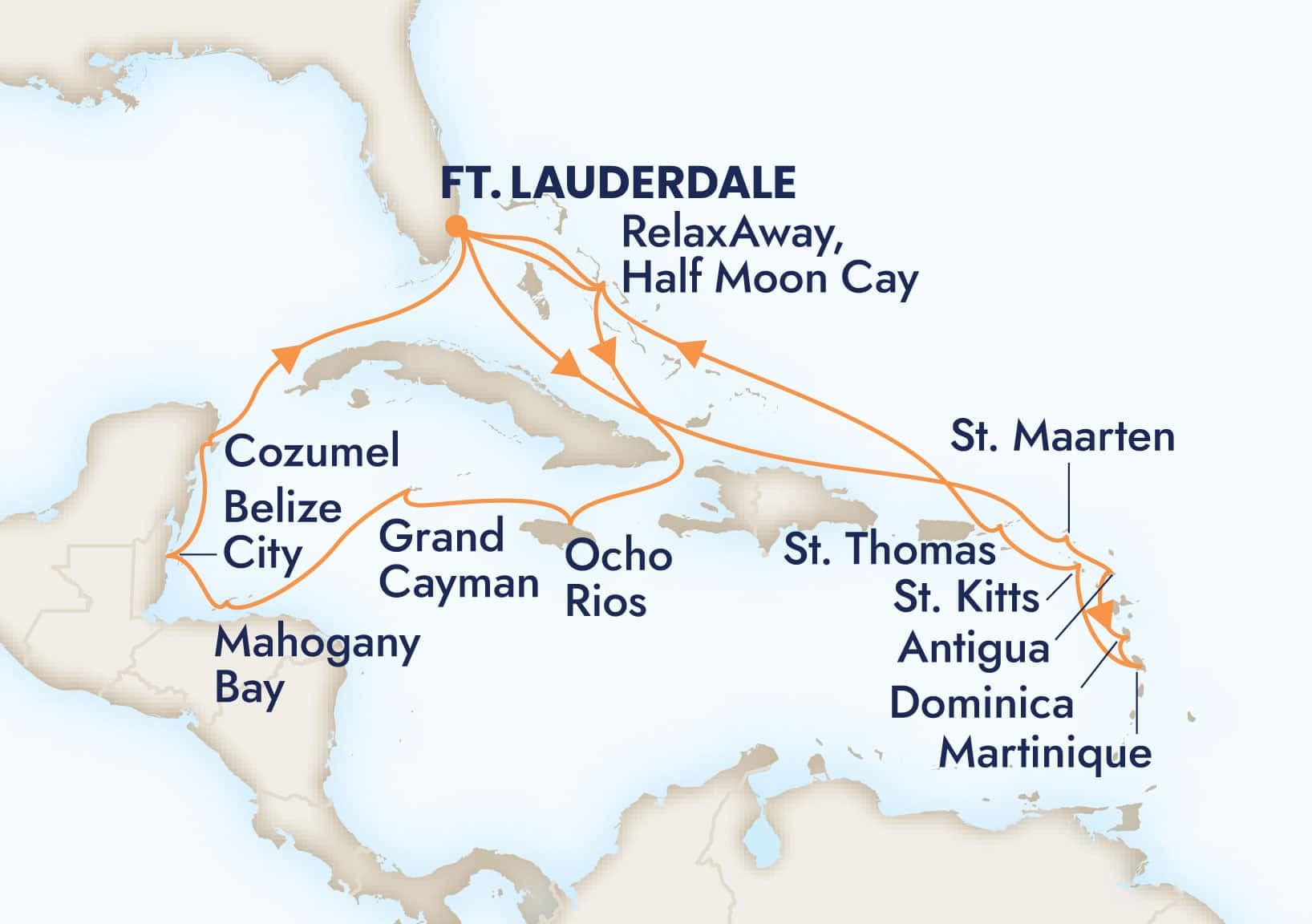 21 nights Caribbean cruise on Eurodam 
from 🇺🇸 Fort Lauderdale 