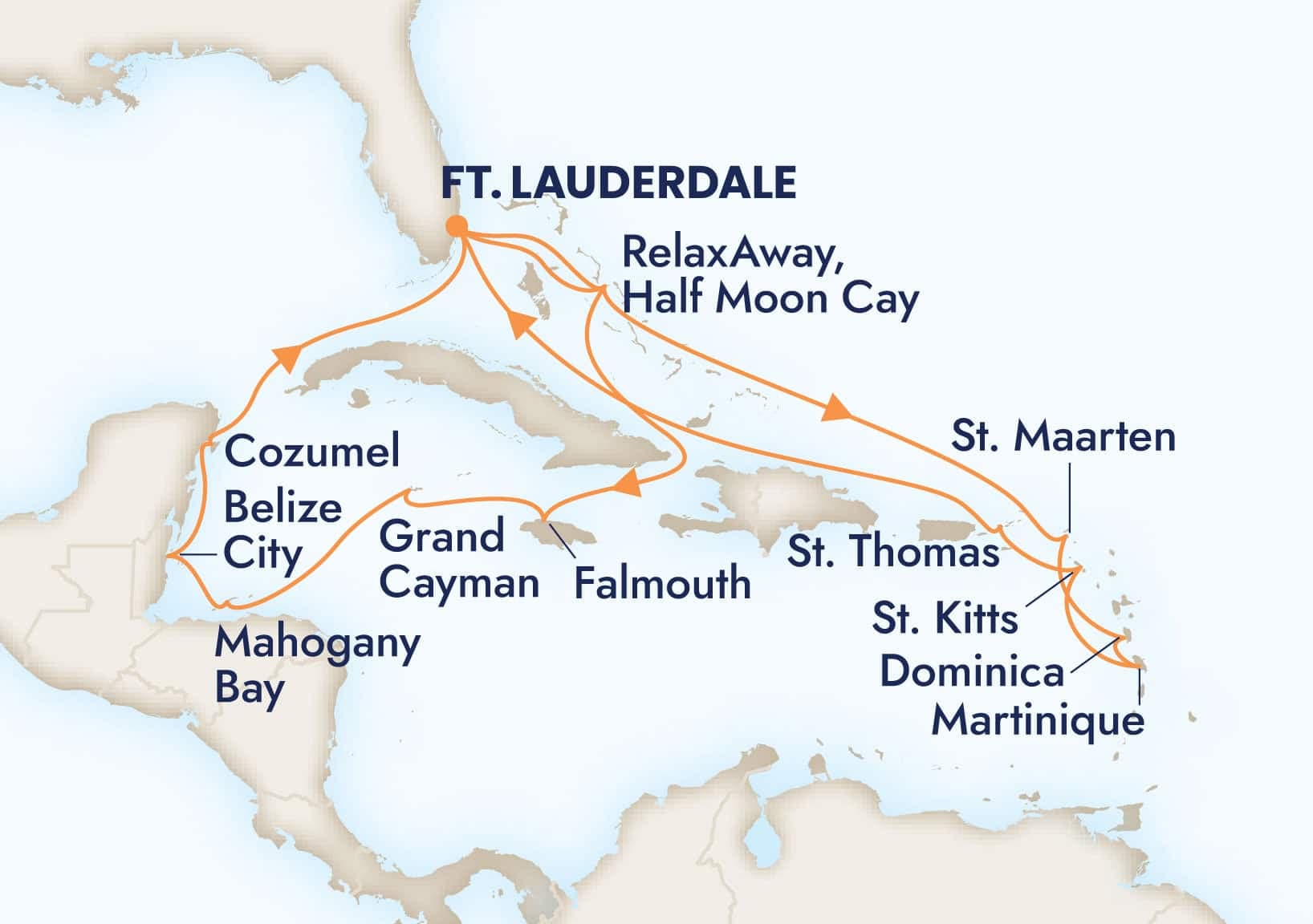 21 nights Caribbean cruise on Eurodam 
from 🇺🇸 Fort Lauderdale 