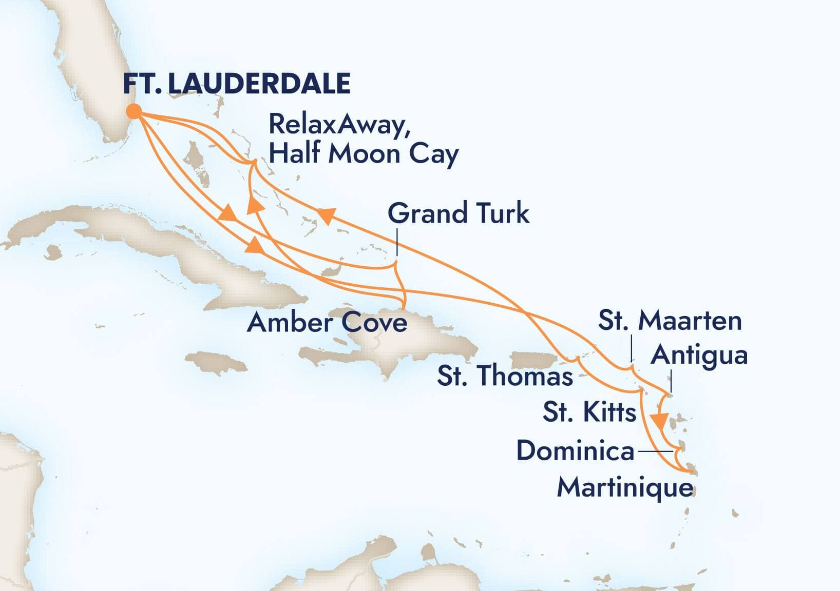 17 nights Caribbean cruise on Eurodam 
from 🇺🇸 Fort Lauderdale 