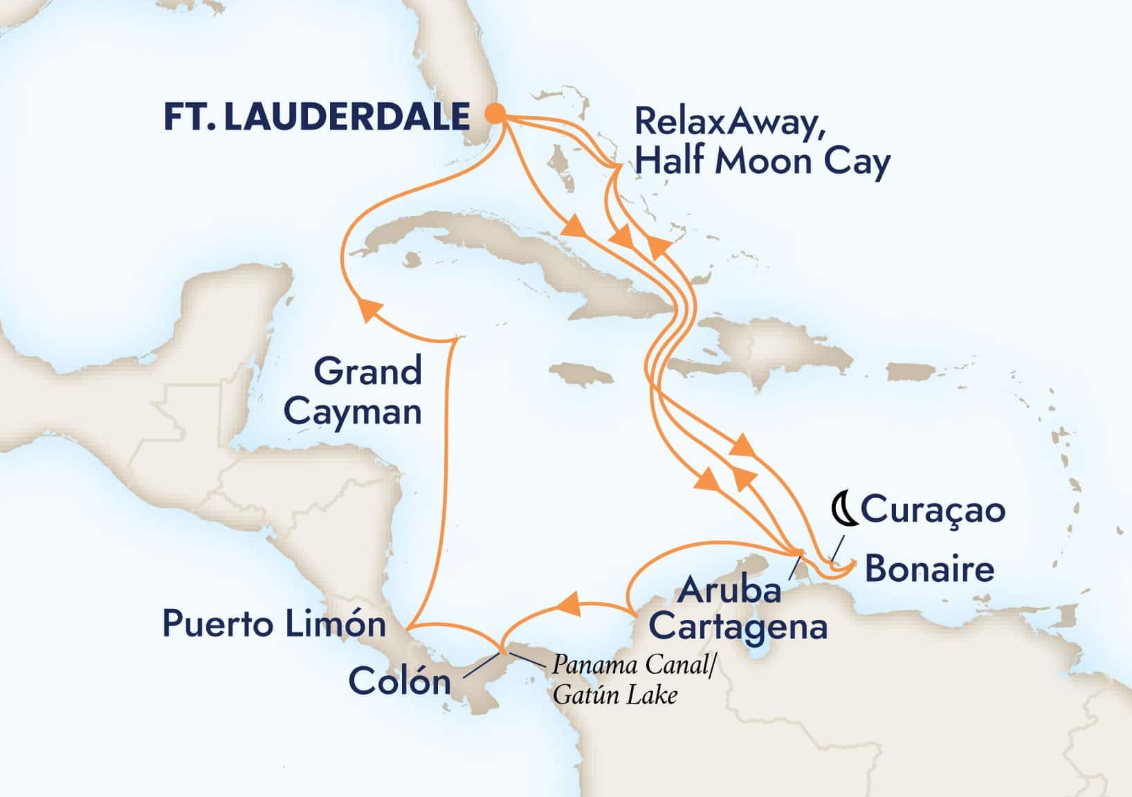 21 nights Caribbean cruise on Oosterdam 
from 🇺🇸 Fort Lauderdale 