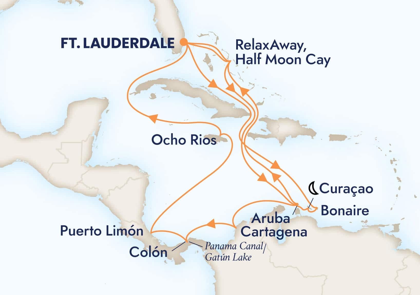 21 nights Caribbean cruise on Oosterdam 
from 🇺🇸 Fort Lauderdale 